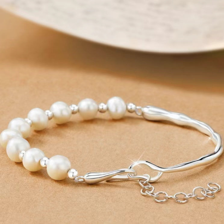 Hot Sale Natural Moonstone Beaded Bracelet Gemstone Beads Bracelet for Women and Girls