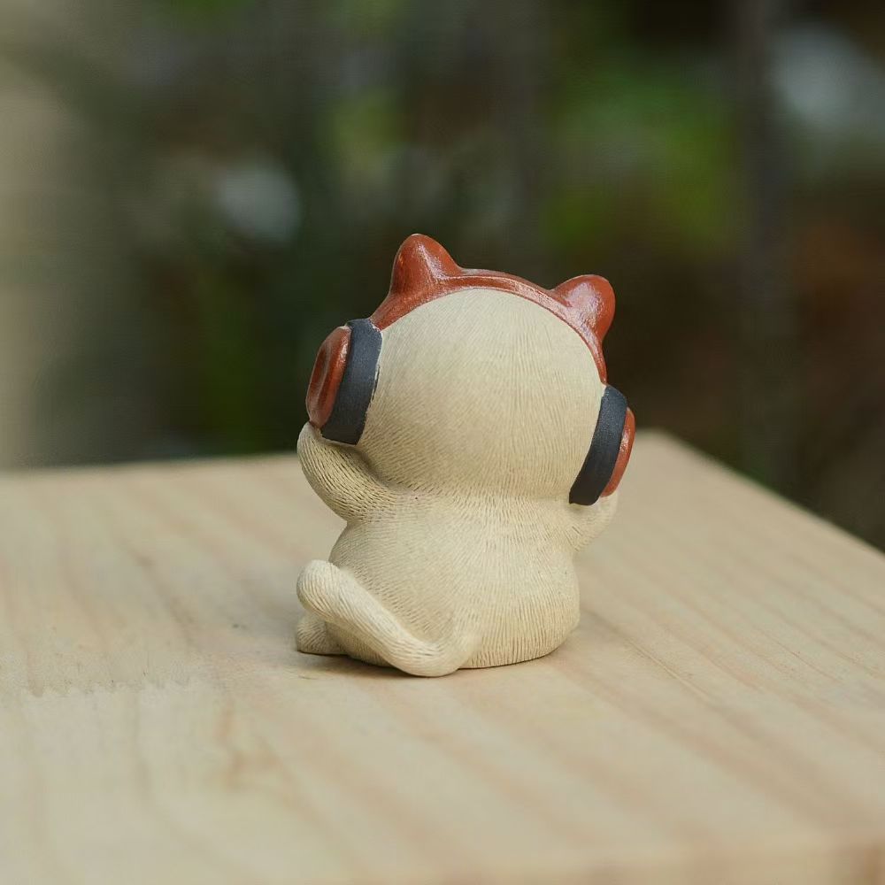 Cat Ornament Cute Meow Xiansen Resin Crafts Gift Ornament Baking Cake Decoration Creative Home Ornament