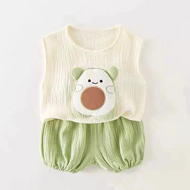 Baby Toddler Boys Girls Short Sleeves Clothes Sets For Summer
