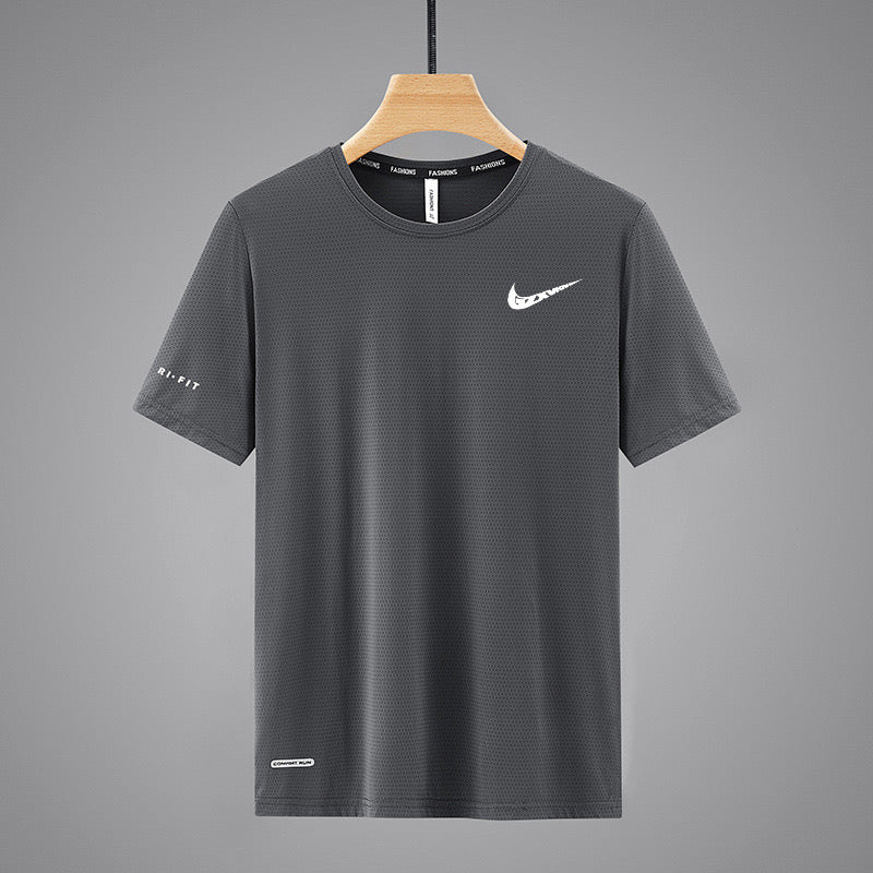 Summer Women and Men's Ice Silk Mesh Short Sleeve T-Shirt