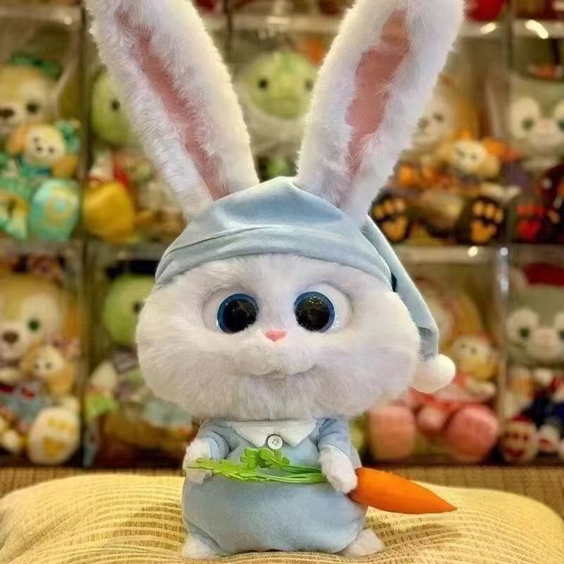 Custom Secret Life of Pets Figurines Cartoon Animal Anime Plush Dolls New White Rabbit White Snowball Cute Rabbit Plush Toys
