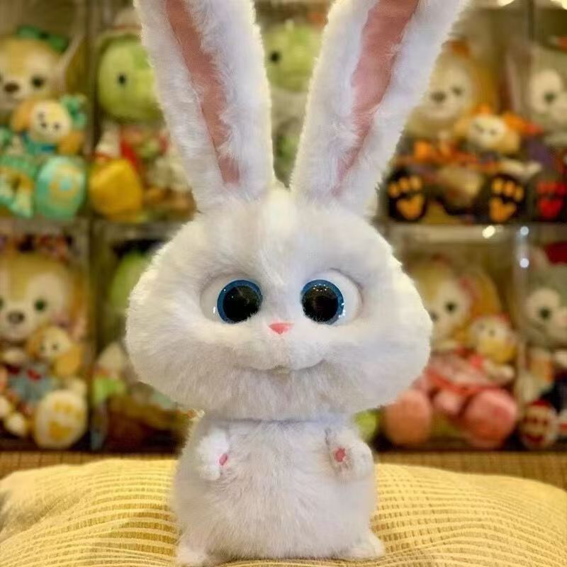 Custom Secret Life of Pets Figurines Cartoon Animal Anime Plush Dolls New White Rabbit White Snowball Cute Rabbit Plush Toys