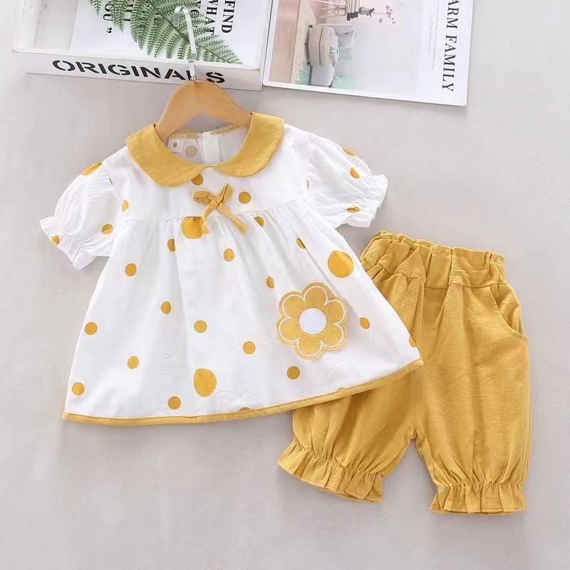 Baby Toddler Boys Girls Short Sleeves Clothes Sets For Summer