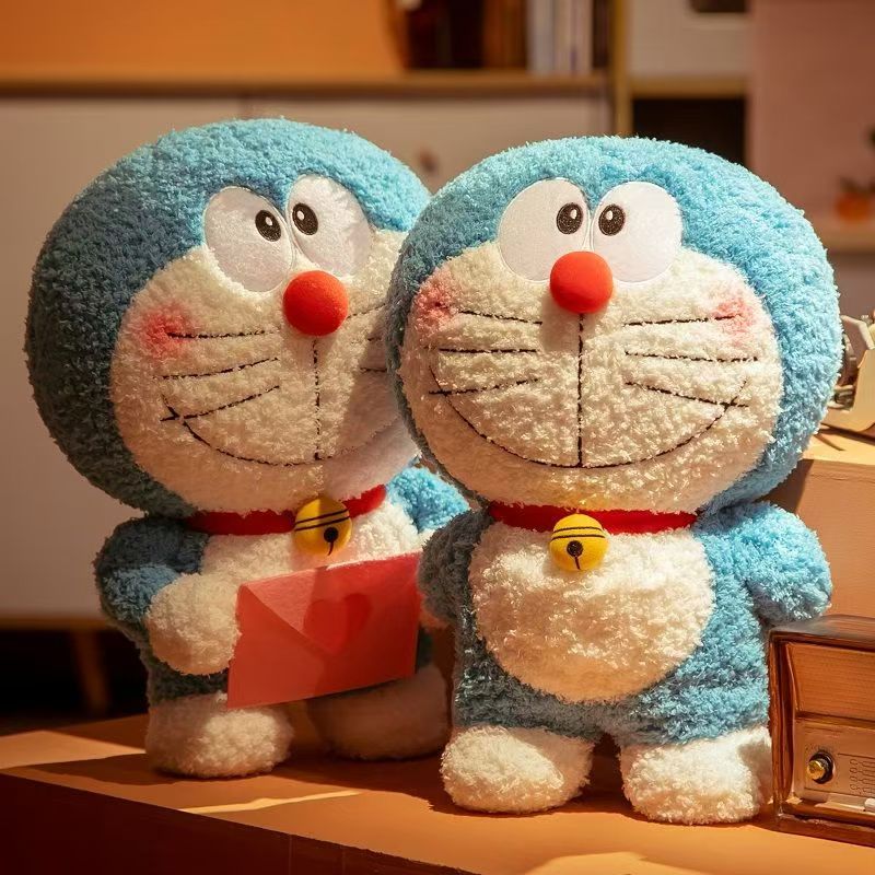 New Style Doraemon Plush Toy 35/45/55cm Robot Cat Japanese Cartoon Animation Blue Doraemon Stuffed Doll Birthday Gift for Kids