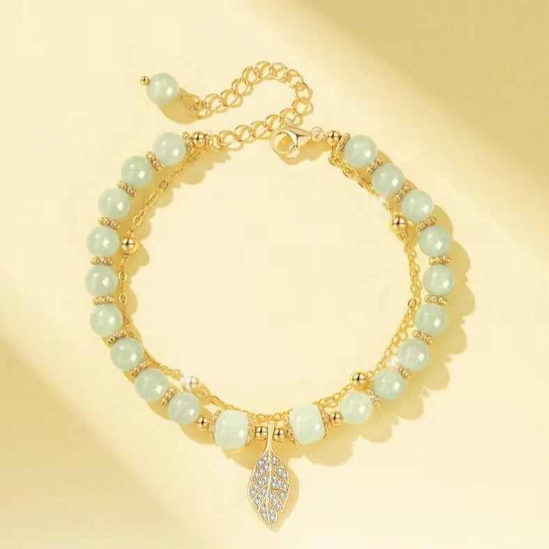 Fashion Unisex Jewelry Hematite Gemstone Round Agate Bead Bracelets Crystal Natural Stone Beads Bracelet