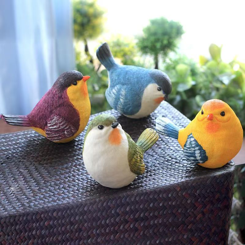 Resin Animal model toy Kiwi bird resin decoration The living room is decorated with kiwi bird bird cute tabletop ornaments