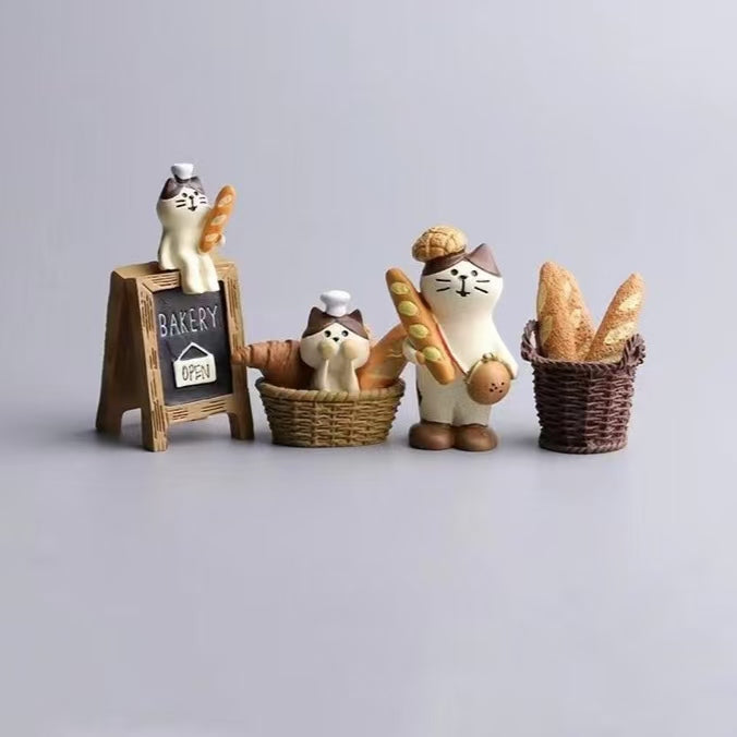 Desktop Ornaments Cat Bread Cute Ornaments Doll Photo Boutique Ornaments Set
